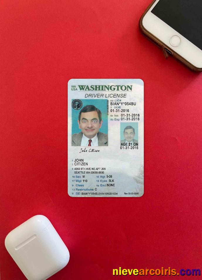 USA Washigton driving license photolook